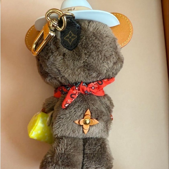 LV Louis Bear Bag Charm Brown Cowboy - Picture 8 of 10